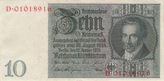 10 Mark 1929 D ro.173c